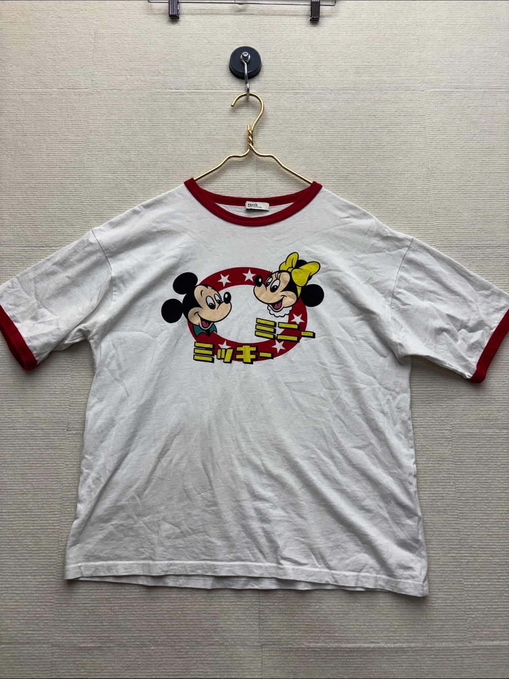 Mickey & Minnie Mouse (Japanese)Graphic Ringer Tee